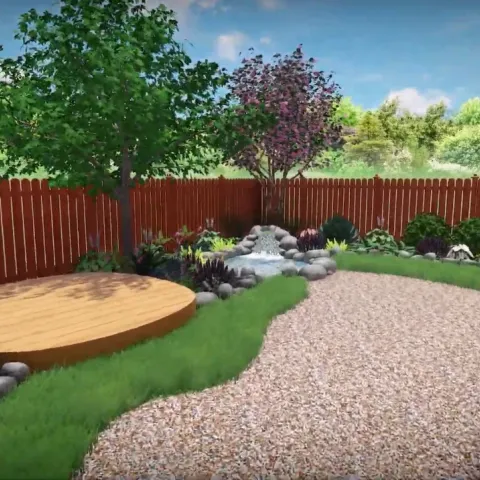 Violet Crown landscape design and hardscaping project