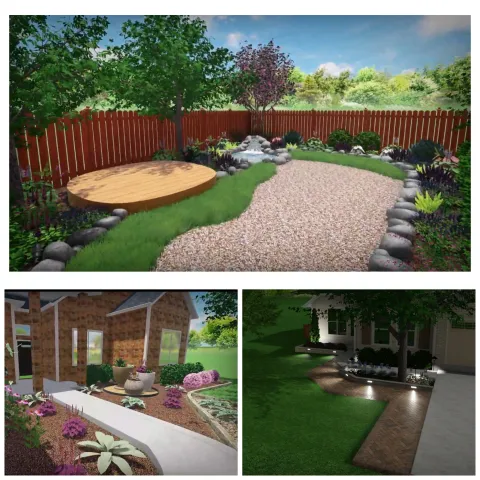 Violet Crown landscape design and hardscaping project