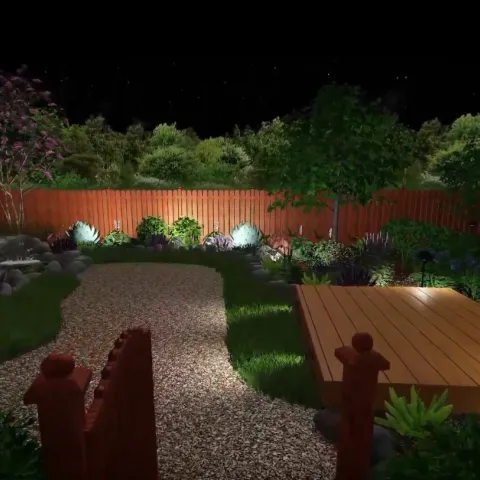 Violet Crown landscape design and hardscaping project