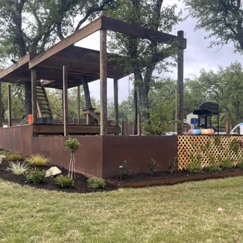 Violet Crown landscape design and hardscaping project