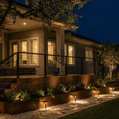 Violet Crown landscape design and hardscaping project