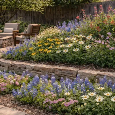 Violet Crown landscape design and hardscaping project