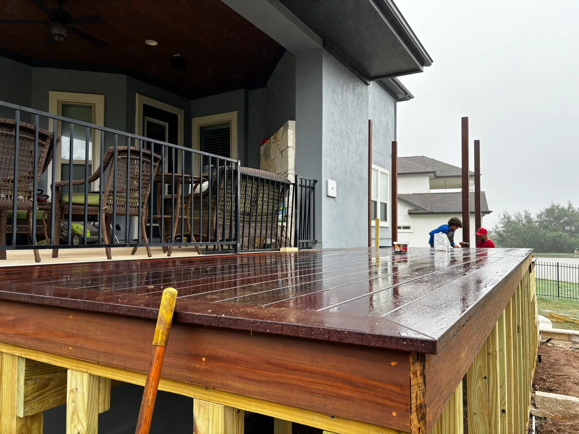 wooden deck construction in austin